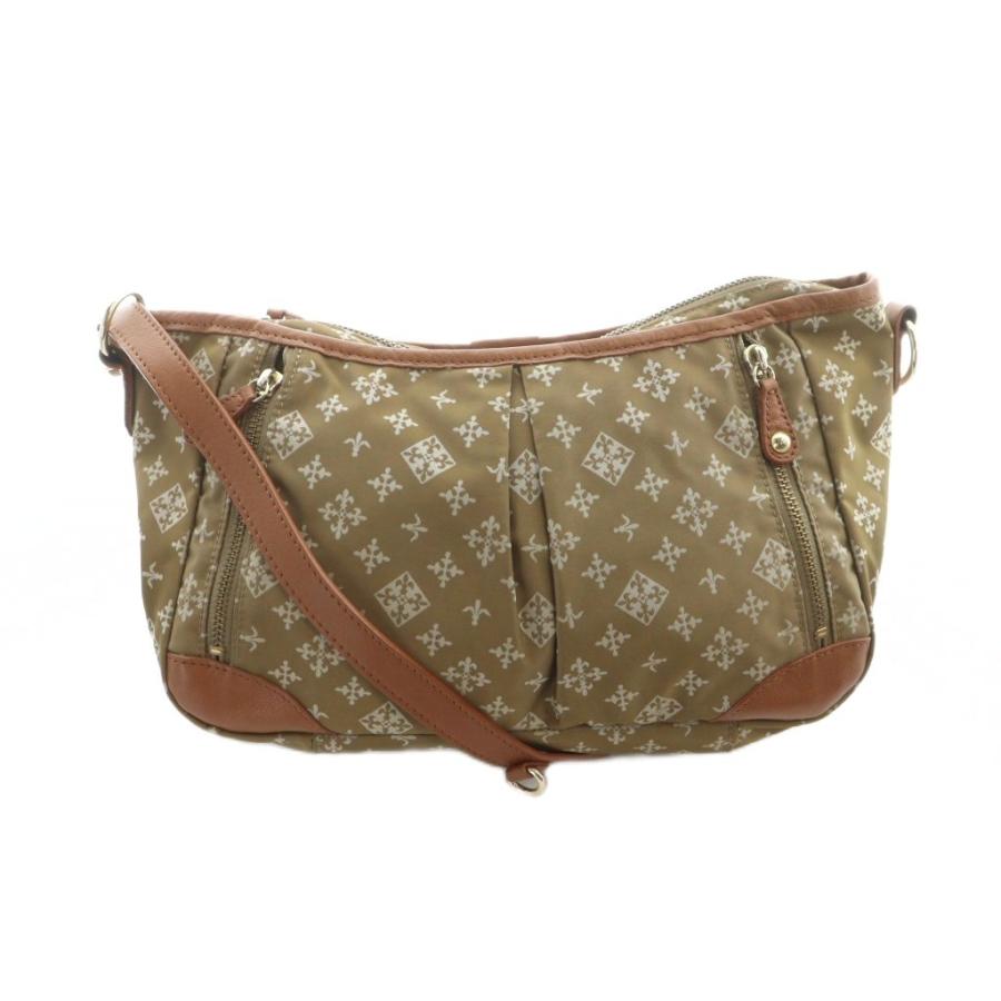 未使用 russet ラシット 型押モノグラム レザーショルダーバッグ ブラウン russet（ラシット） ショルダーバッグ - ブラウン レディース