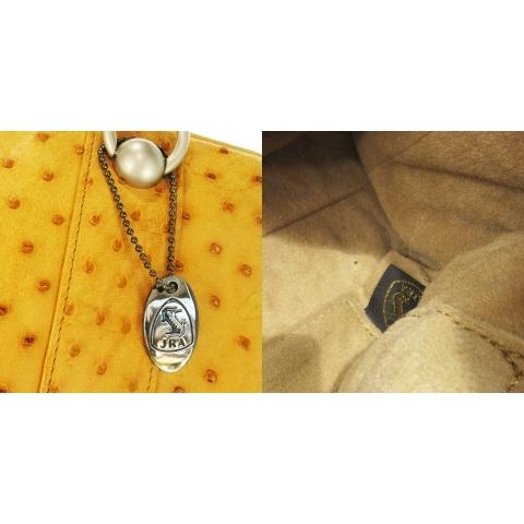 サンポー sanpo ハンドバッグ オーストリッチ レザー 革 本革 JRA  