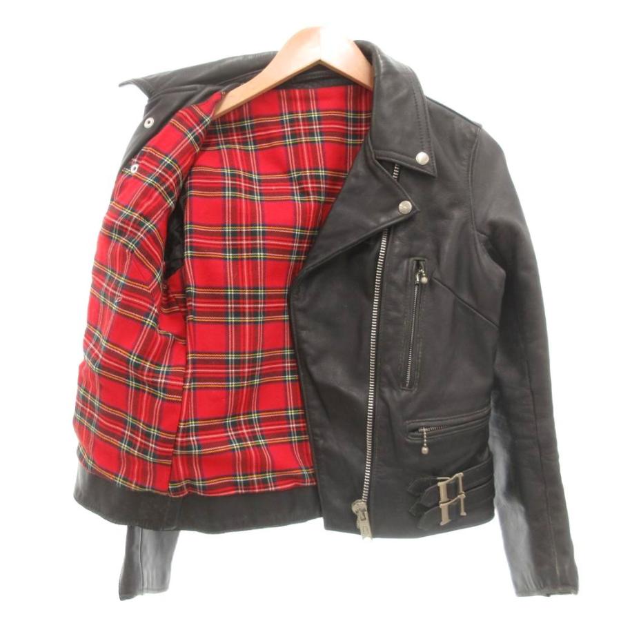 トリプルシックス 666 サイドベルト ダブル ライダースジャケット 革