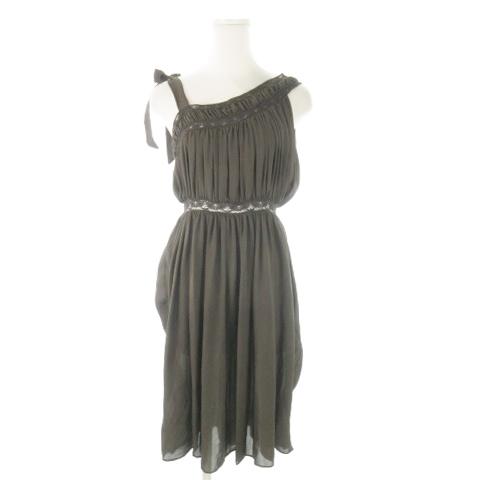 BALENCIAGA（バレンシアガ） シルクワンピース ひざ丈 ノースリーブ 絹