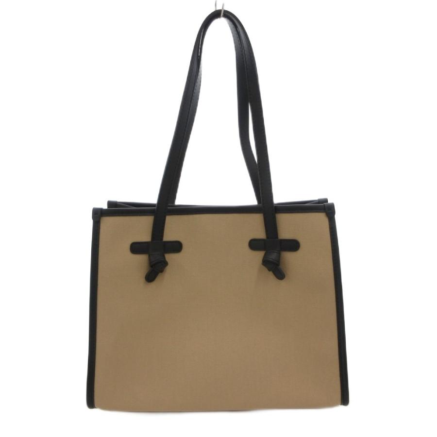 新品に近いGIANNI CHIARINI トートバッグ ベージュ/ブラック ジャンニキャリーニ GIANNI CHIARINI トートバッグ キャンバス バイ