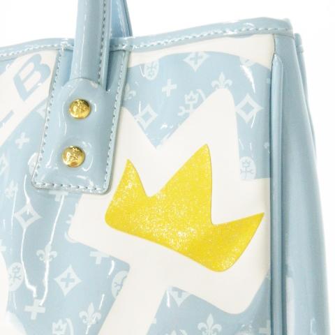 美品✨カステルバジャック アンジュ ドライビングトートバッグ エナメル 水色 カステルバジャック CASTELBAJAC アンジュ ドライビングトートバッグ