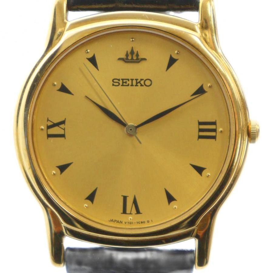 セイコー V701-7A80 腕時計 ウォッチ クォーツ ローマン レザーベルト セイコー SEIKO V701-7A80 腕時計 ウォッチ クォーツ ローマン レザー