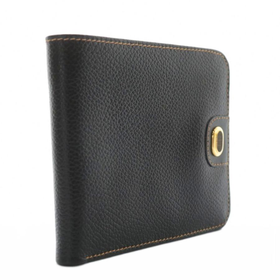 dunhill（ダンヒル） 財布 お札入れ 二つ折り レザー ロゴ 黒 ブラック