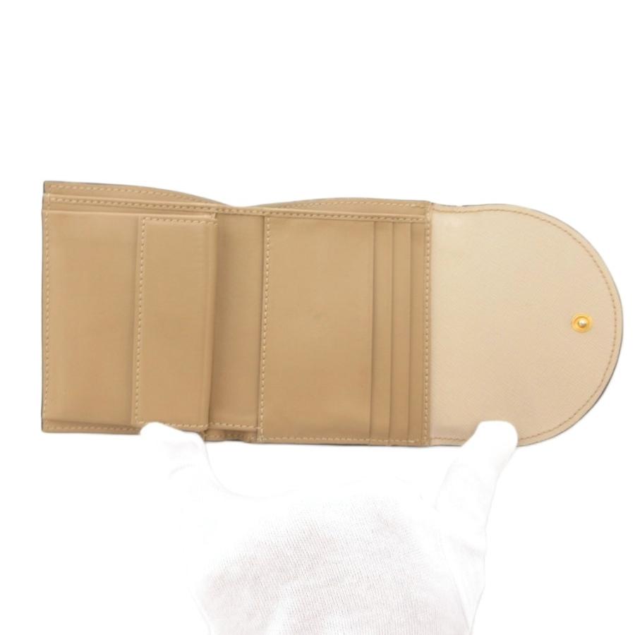 【中古】マルニ MARNI 三つ折り財布 ウォレット レザー バイカラー 黒 ブラック ベージュ /JS ■GY18 レディース MARNI（マルニ） 三つ折り財布 ウォレット レザー バイカラー 黒
