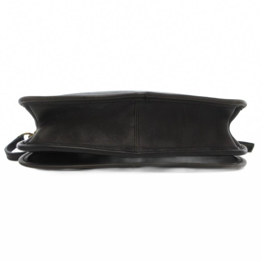【中古】コーチ COACH オールド ショルダーバッグ フラップ クロスボディ 斜めがけ レザー 黒 ブラック 8842 /JS COACH（コーチ） オールド ショルダーバッグ フラップ クロスボディ 斜