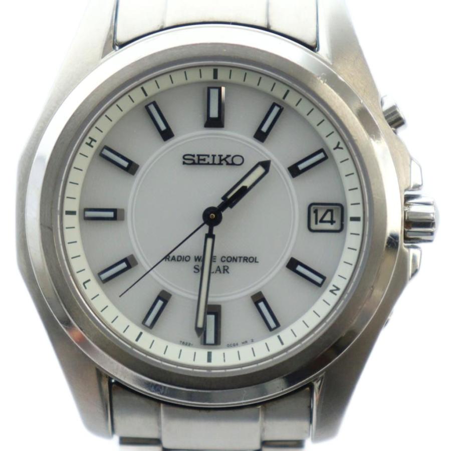7B22-0BH0 電波ソーラー式腕時計　チタン　 美品 7B22-0BH0 電波ソーラー式腕時計 チタン 電波ソーラー】SEIKOセイコー