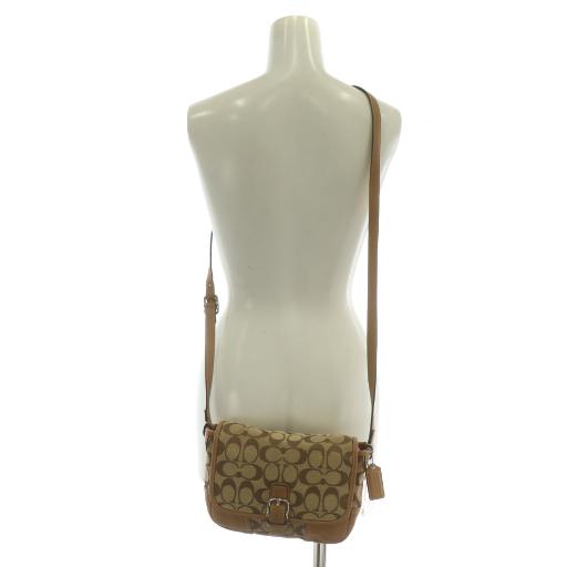 COACH（コーチ） ショルダーバッグ キャンバス レザー シグネチャー 総