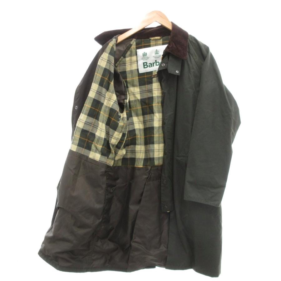【中古】バブアー 19AW バーレー WAX JACKET ワックス コットン ロング コート オーバーサイズ 襟コーデュロイ 40 バブアー Barbour 19AW BURGHLEY バーレー WAX JACKET ワックス