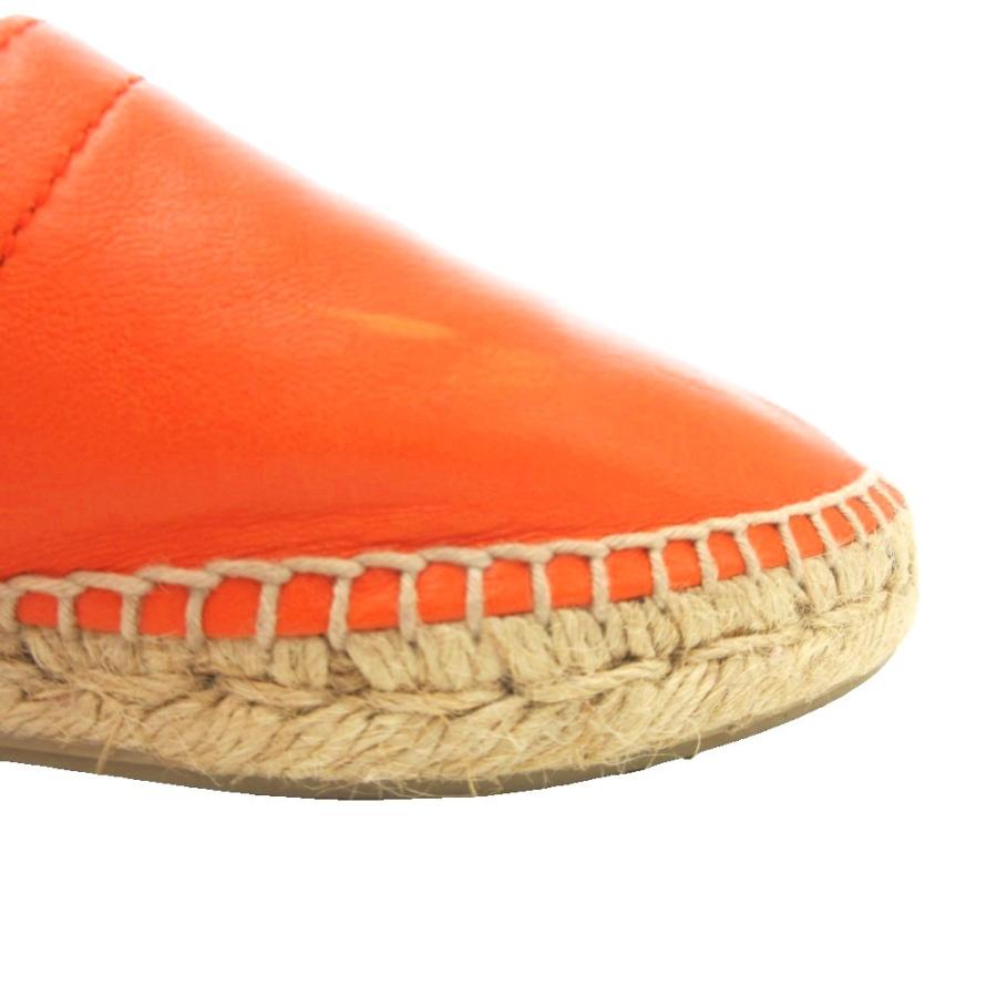 【中古】ロエベ LOEWE エスパドリーユ スリッポン アナグラム 36 オレンジ 橙色 /IU ■GY18 レディース LOEWE（ロエベ） エスパドリーユ スリッポン アナグラム 36 オレンジ