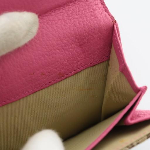 ディオール Dior 財布 二つ折り キャンバス レザー トロッター柄 W