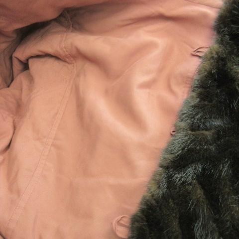 ノーブランド リバーシブル ファージャケット コート ミンク フーディ