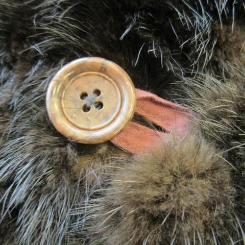 【中古】ノーブランド リバーシブル ファージャケット コート ミンク フーディ 毛皮 茶 ブラウン ピンク /AO19 ノーブランド リバーシブル ファージャケット コート ミンク フーディ