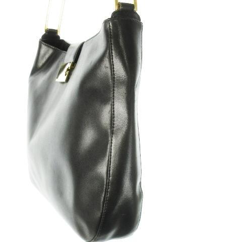 ジバンシー ワンショルダー ブラック 金具 ロゴ レザー ハンドバッグ ジバンシィ GIVENCHY ショルダーバッグ ワンショルダー レザー 革 ロゴ