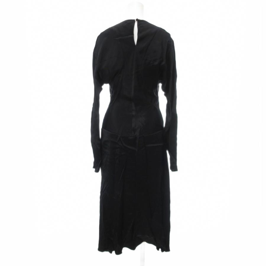 【中古】未使用品 ヴィヴィアンウエストウッド アングロマニア タグ付き ワンピース Vネック ロング サテン 40 黒 Vivienne Westwood（ヴィヴィアンウエストウッド） 未使用品 アングロ