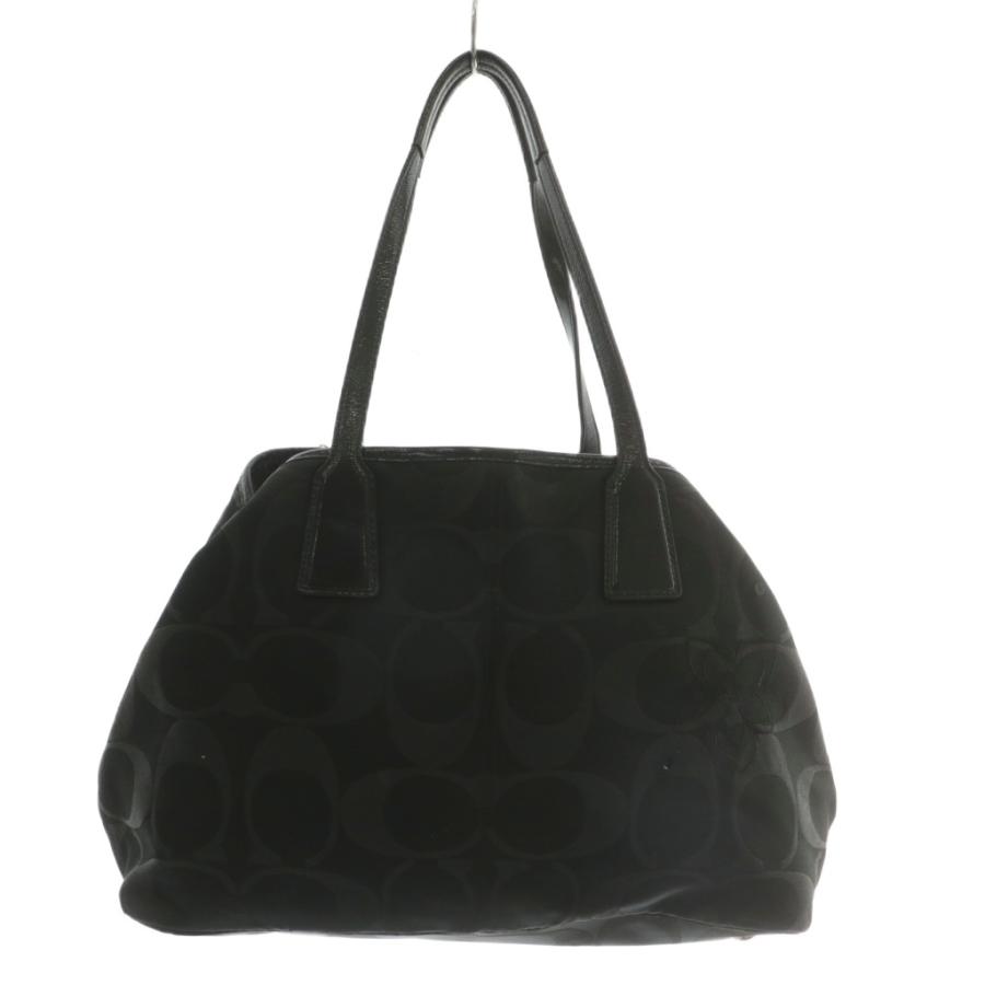 COACH（コーチ） ハンドバッグ トート サテン レザー がま口