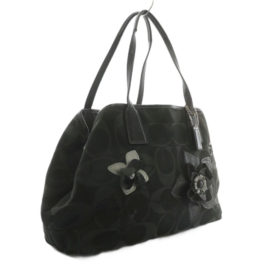 COACH（コーチ） ハンドバッグ トート サテン レザー がま口