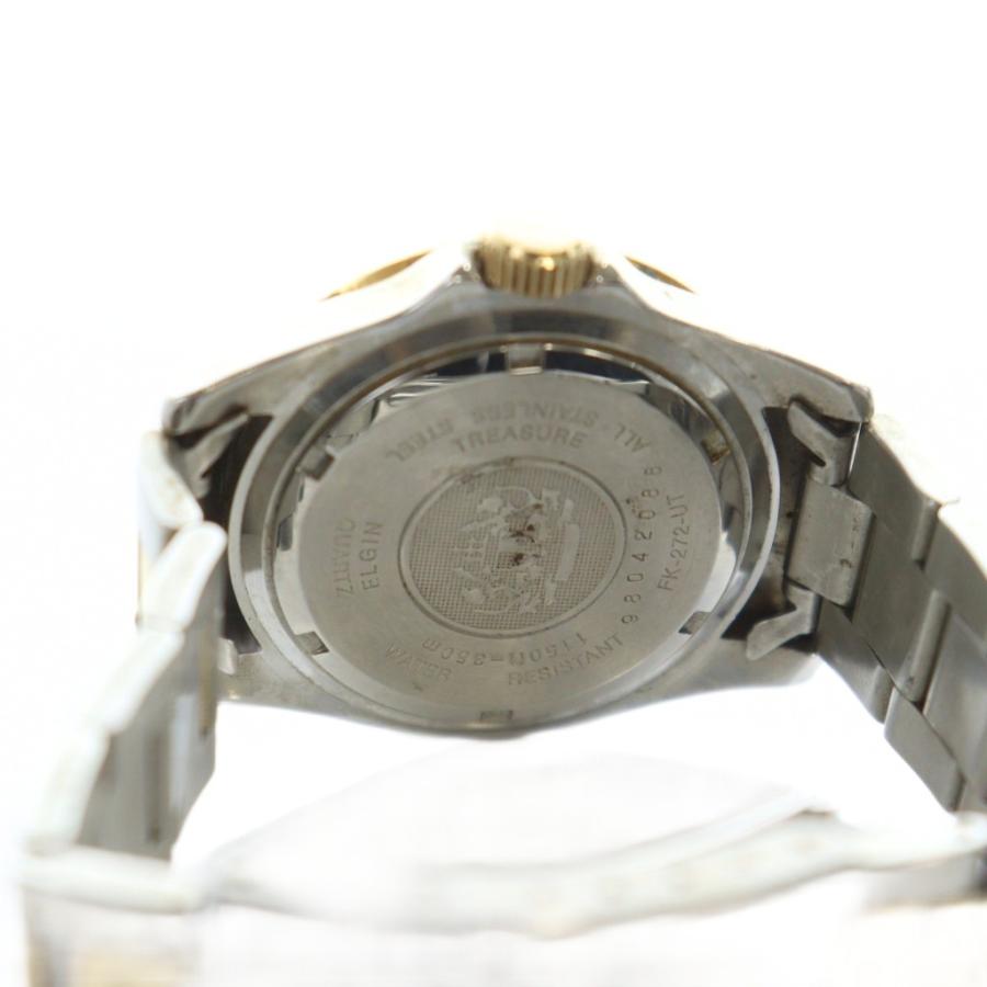 エルジン ELGIN FK-272-UT 腕時計 ウォッチ クォーツ ロゴ 黒文字盤