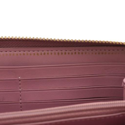 COACH（コーチ） 長財布 PVC レザー ラウンドファスナー ロゴ ゴールド