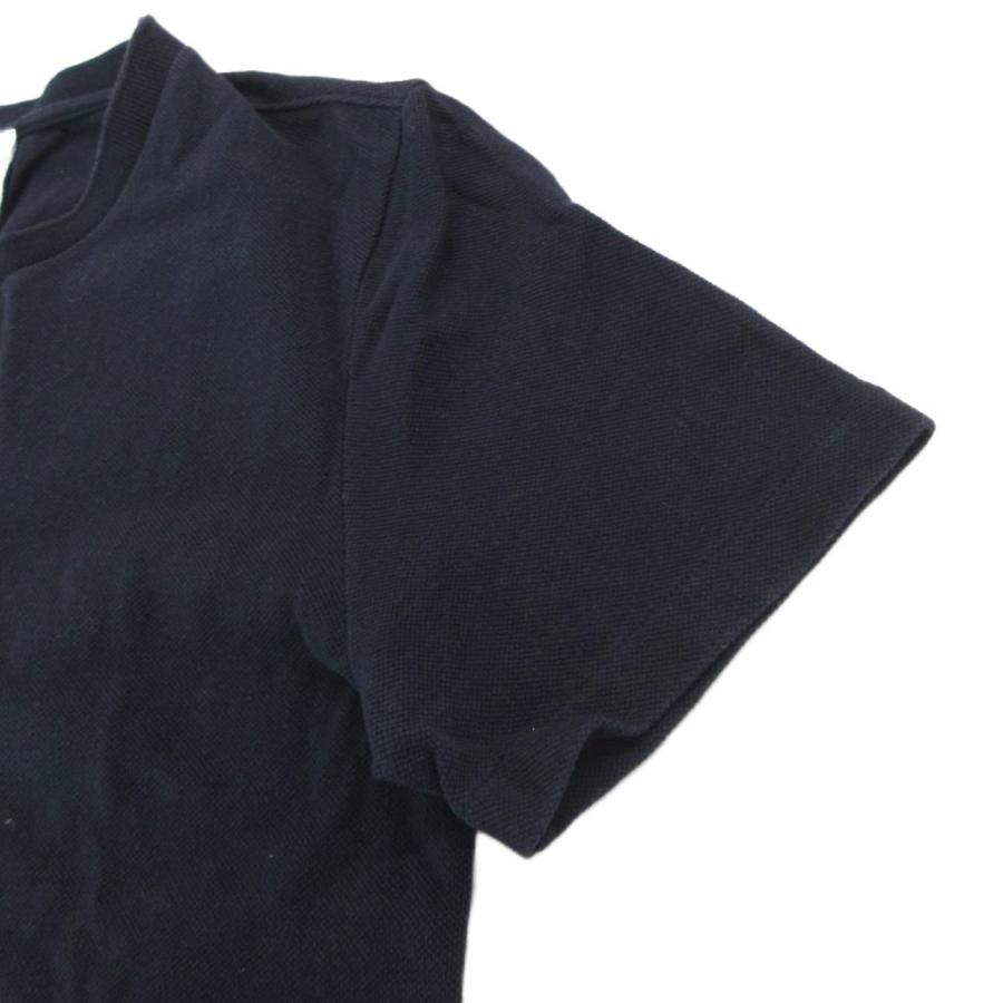 【中古】トムブラウン THOM BROWNE クラシック ピケ ストライプ Tシャツ 半袖 1 紺 ネイビー MJS056A /UO ■GY18 トムブラウン THOM BROWNE クラシック ピケ ストライプ Tシャツ 半袖 1