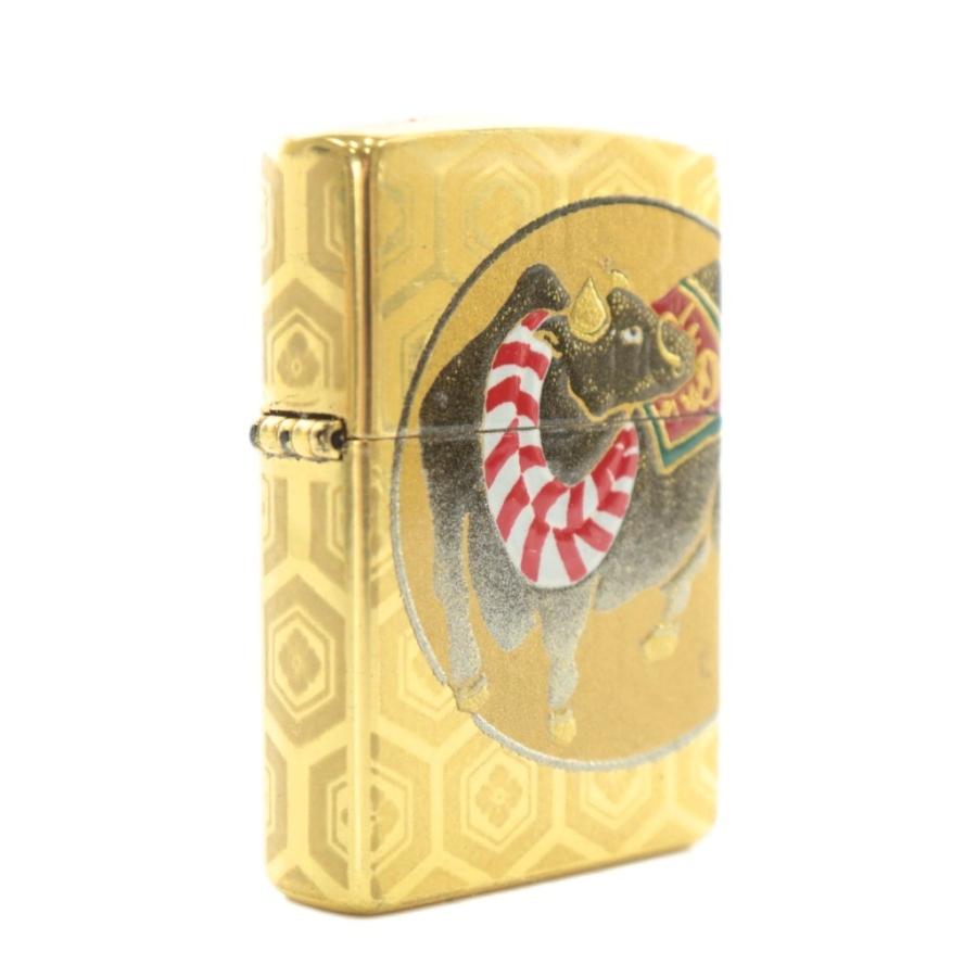 未使用品 ジッポー ZIPPO 干支 丑 うし オイルライター 喫煙具