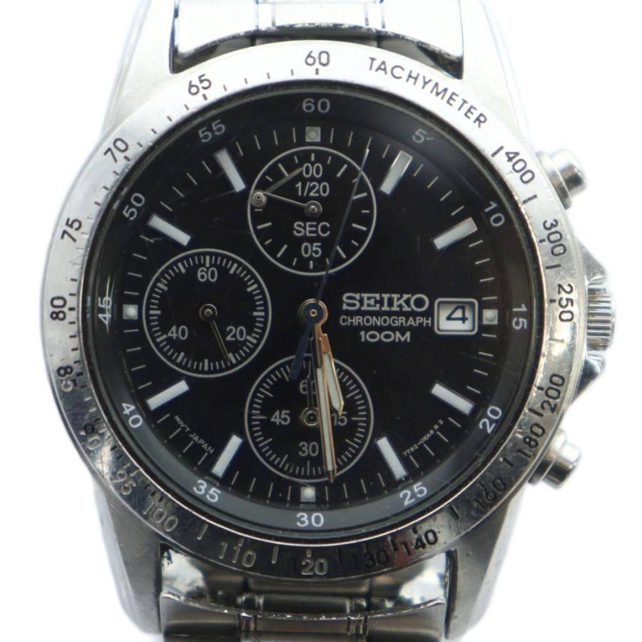✨SEIKO✨セイコー✨クロノグラフ✨7T92-0DW0✨ブラック文字盤✨腕時計 セイコー SEIKO ジャンク品 7T92-0DW0 腕時計 ウォッチ クォーツ