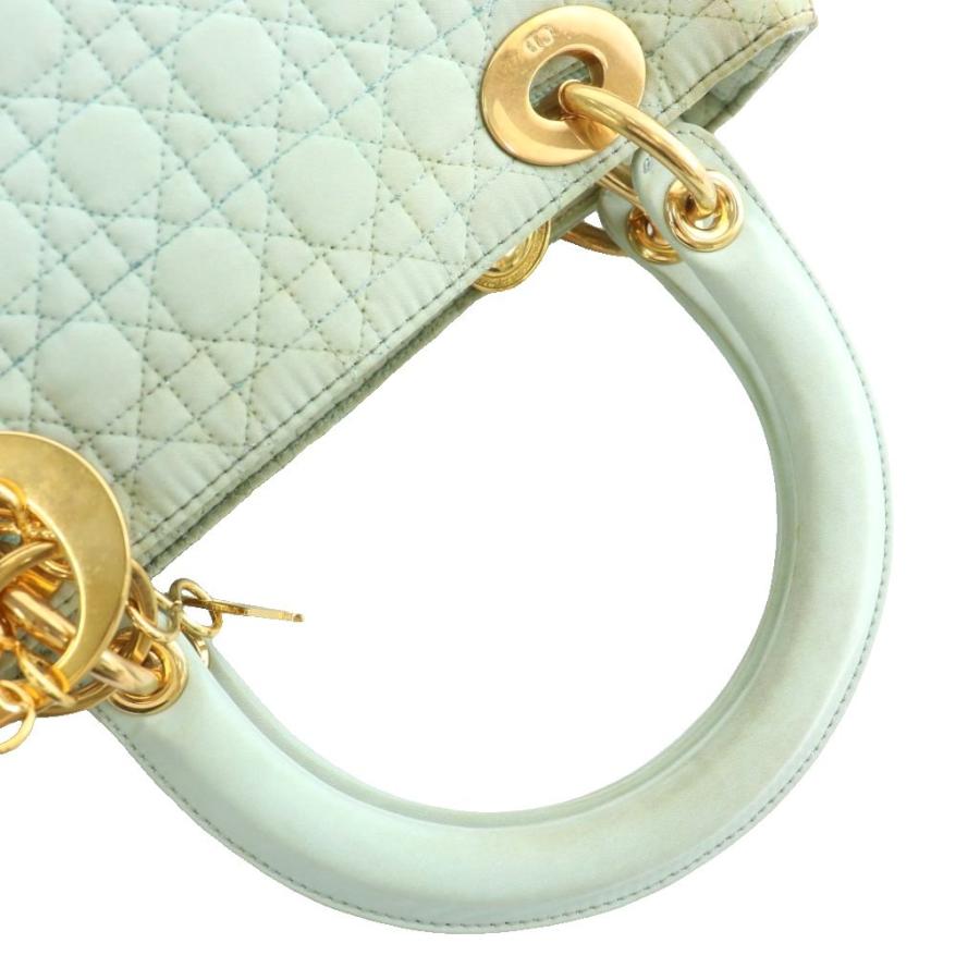【美品】Christian Diorキルティング ハンドバッグ ロゴチャーム付き 美品】Christian Diorキルティング ハンドバッグ ロゴチャーム付き