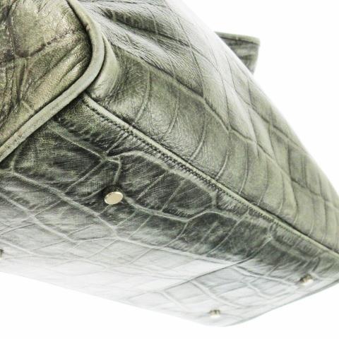 aniary（アニアリ） トートバッグ レザー 革 クロコ型押し キーリング