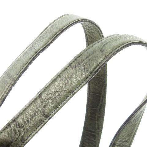 aniary（アニアリ） トートバッグ レザー 革 クロコ型押し キーリング