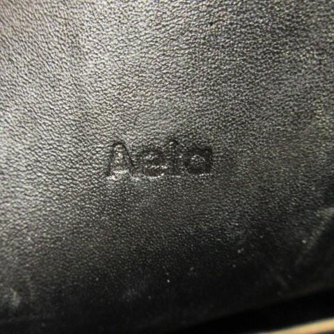 アエタ Aeta ショルダーバッグ ポシェット レザー 革 黒 ブラック