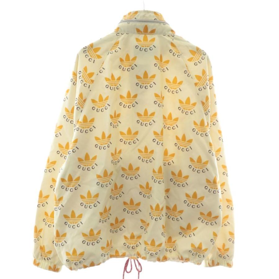 【中古】GUCCI × adidas トレフォイル プリント ジャケット アノラックジャケット 50 L アイボリー 696651 Z8A2I GUCCI（グッチ） × adidas トレフォイル プリント ジャケット