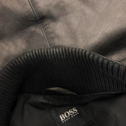 ヒューゴボス HUGO BOSS ラムレザージャケット ブルゾン ジップアップ