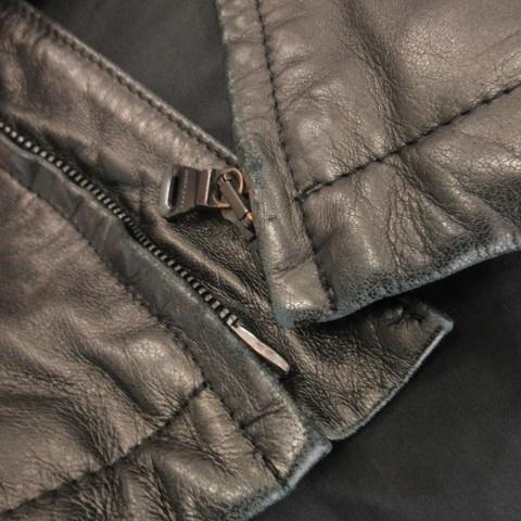 ヒューゴボス HUGO BOSS ラムレザージャケット ブルゾン ジップアップ