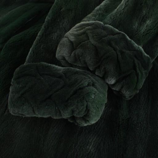 EMBA ダークグリーン ファーコートエンバ シェアードミンク 毛皮 濃緑 エンバ EMBA ファーコート ロング丈 アウター シェアードミンク ミンク