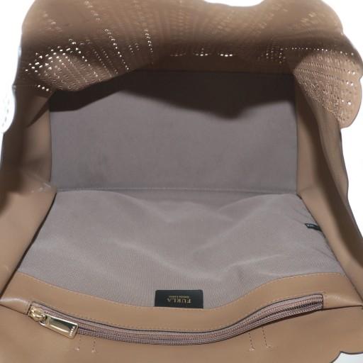 FURLA（フルラ） トートバッグ ハンド レザー パンチング ロゴ 白