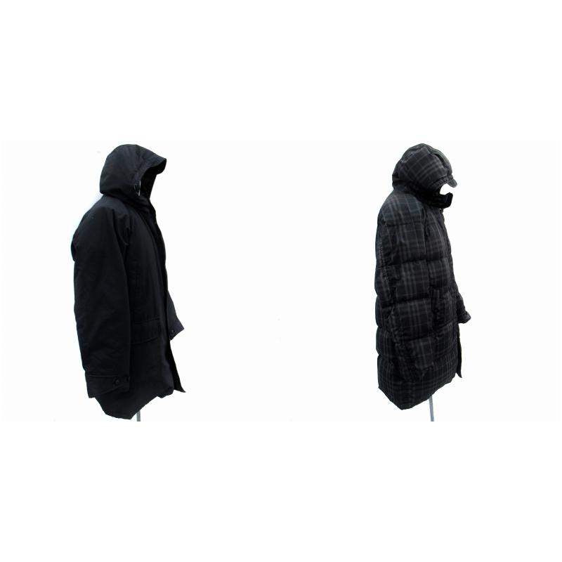 バーバリー ロンドン ダウンコート ロング丈 リバーシブル チェック柄