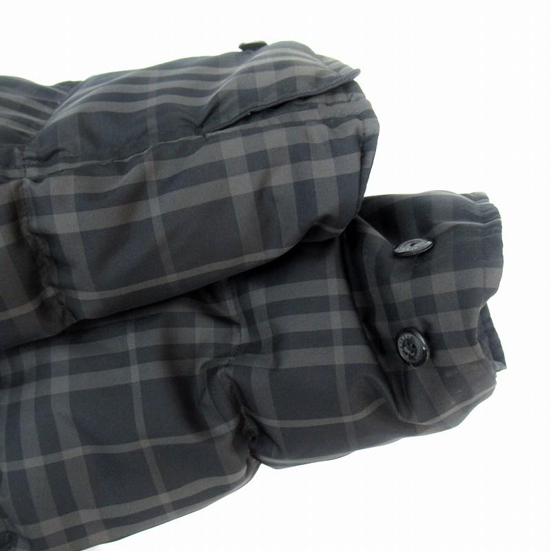 バーバリーロンドン フード付き コート ダウンライナー ノバチェック XL 黒 バーバリーロンドン フード付き コート ダウンライナー ノバチェック