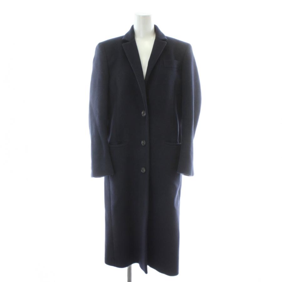【中古】グッチ GUCCI チェスターコート ウール 42 ネイビー 紺色 シングルブレスト ロング丈 455739ZGW07 /PP GUCCI（グッチ） チェスターコート ウール 42 ネイビー 紺色 シングル