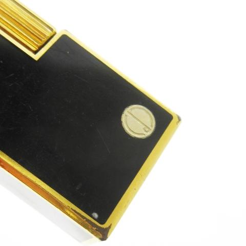 喫煙具セット 黒と金 dunhill（ダンヒル） ライター 喫煙具 ガス サイドローラー式 ロゴ