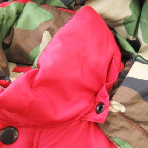 【中古】未使用品 デニム&サプライ ラルフローレン ダウンジャケット ジップアップ フーディ 星条旗 裏迷彩柄 S 赤 未使用品 デニム&サプライ ラルフローレン DENIM & SUPPLY RALPH