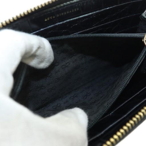 アニヤハインドマーチ ANYA HINDMARCH 長財布 ウォレット 型押しクロコ 