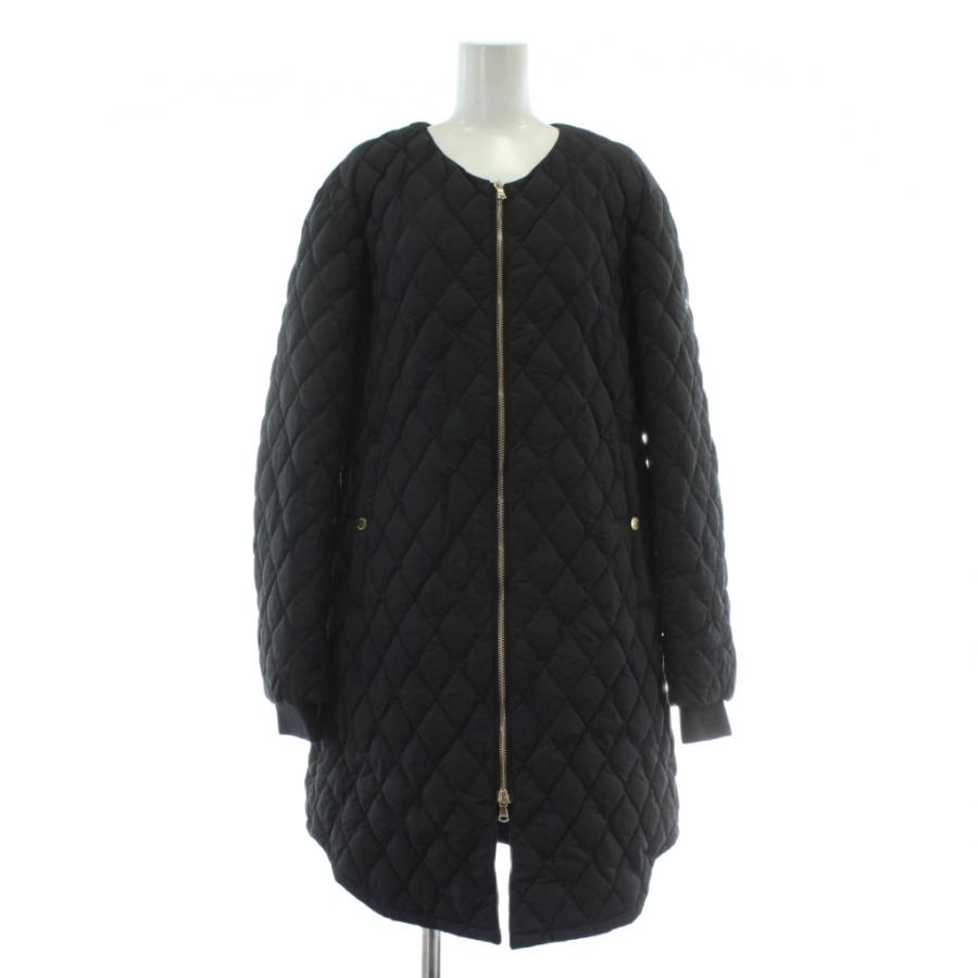 【中古】TATRAS MIMI ダウンコート アウター ナイロン キルティング ノーカラー ジップアップ 03 L 黒 LTAT22A4902-D タトラス TATRAS ミミ MIMI ダウンコート アウター ナイロン