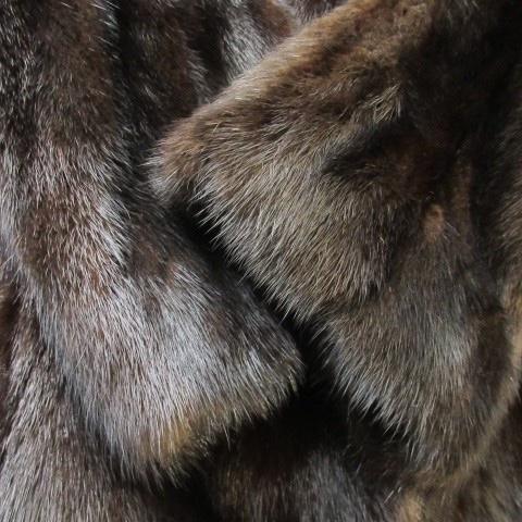 ミンク 本毛皮 リアルファー ロングコート 茶 ヴィンテージ ノーブランド 美品 vectorpremium_165-502502180009