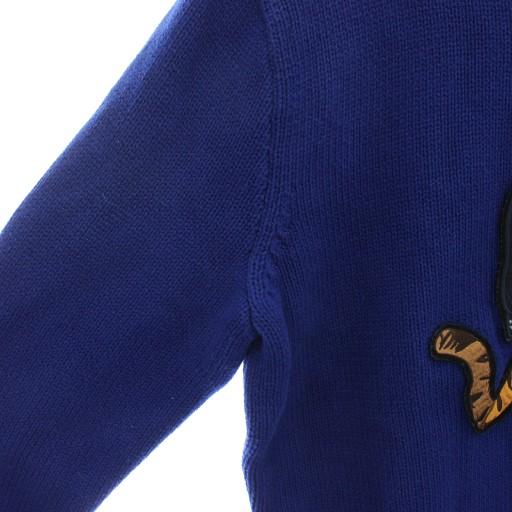 【美品】ラルフローレン　ロゴワッペンコットンニット　ネイビー Polo by Ralph Lauren ポロバイラルフローレン Pワッペン コットン