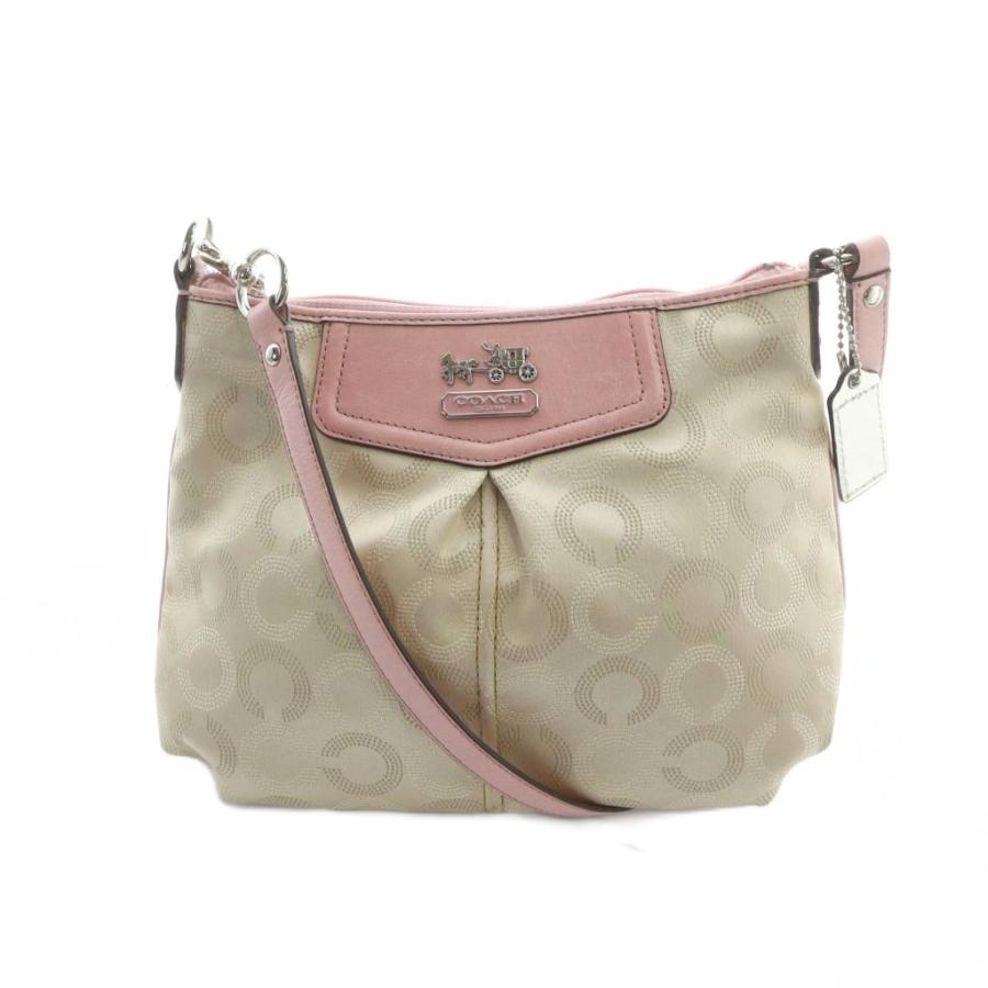 COACH（コーチ） ショルダーバッグ 斜めがけ キャンバス レザー ロゴ 