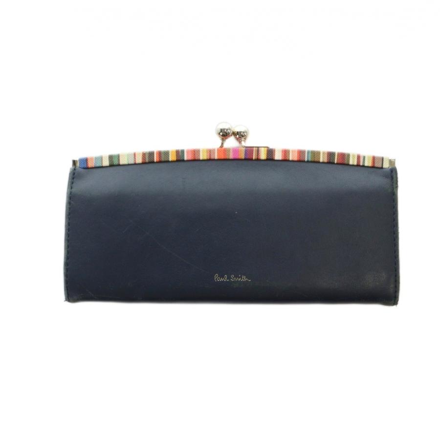 Paul Smith（ポール・スミス） 長財布 ウォレット ロゴ レザー がま口 
