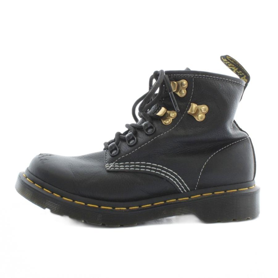 【中古】ドクターマーチン DR.MARTENS ショートブーツ レザー ラウンドトゥ レースアップ UK5 24cm 黒 AW006 KV 06 W Dr.Martens（ドクターマーチン） ショートブーツ レザー ラウンドトゥ