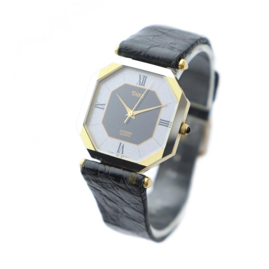 新品電池交換済み稼動品CITIZEN Dukeメンズ腕時計ブラック/ゴールド シチズン CITIZEN 7933-799887 DUKE デューク 腕時計 ウォッチ