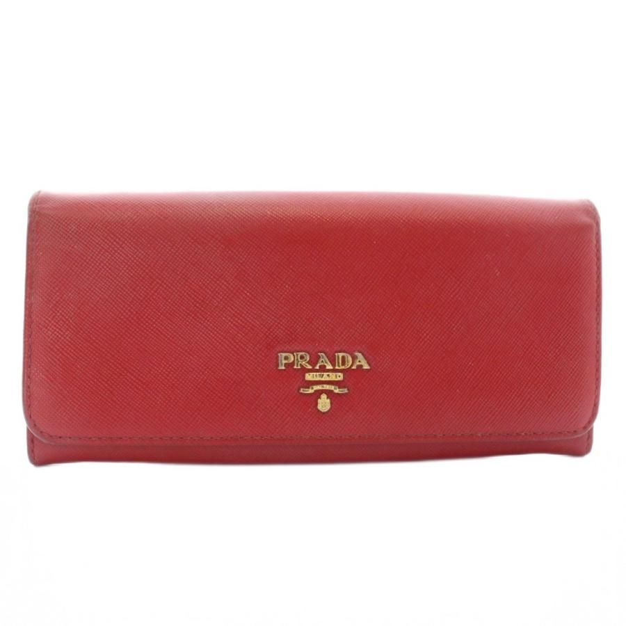 PRADA（プラダ） 長財布 二つ折り サフィアーノレザー ロゴ ゴールド