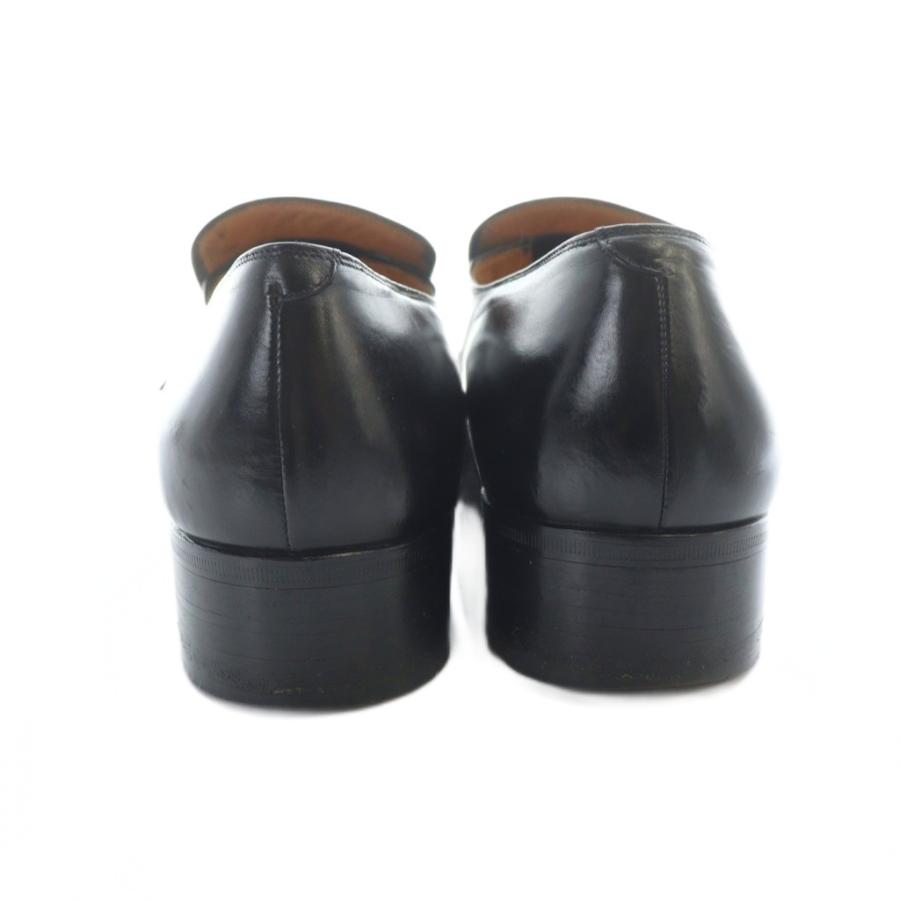 GUCCI（グッチ） ローファー 革靴 ロゴ レザー スクエアトゥ 40 25cm